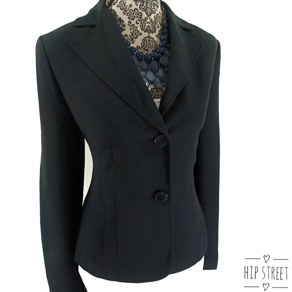 LOFT 2 Button Crepe Blazer Jacket 8